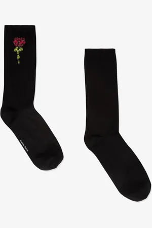 Simone Rocha Calcetines con rosa bordada