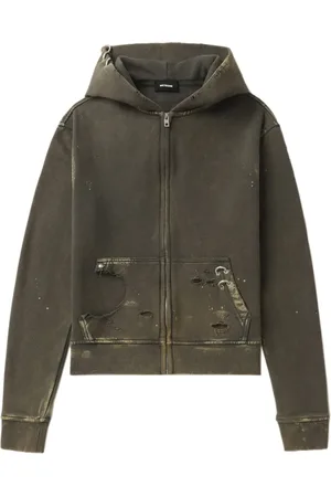 We11 Done Hoodie con detalles rasgados