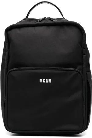 Msgm Mochila con aplique del logo