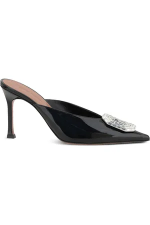 Amina Muaddi Mules Camelia con tacón 90mm