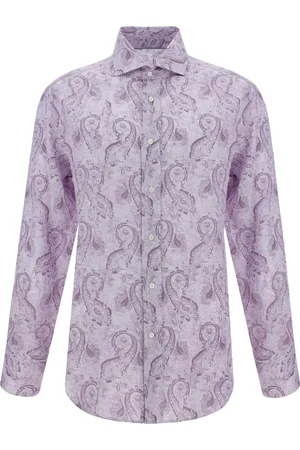 Brunello Cucinelli Camisa con estampado de cachemira