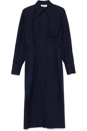 The Attico Vestido midi con diseño pliegues