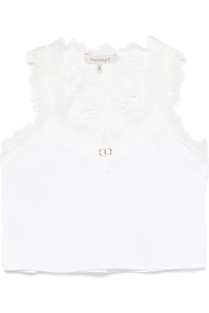 Twin-Set Camiseta con ribete de encaje