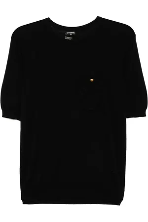 CHANEL Top tejido de botones CHANEL con logo CC 2000