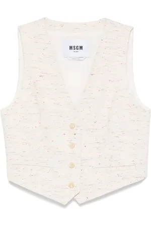 Msgm Chaleco con efecto moteado
