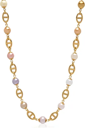 Nialaya Collar de cadena con perla marina