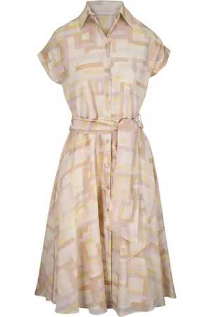 Kiton Vestido camisero con estampado geométrico