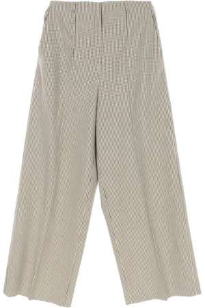 Fendi Pantalones anchos con motivo de cuadros 2020