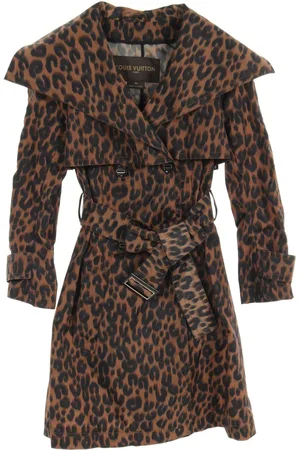 LOUIS VUITTON Abrigo con estampado de leopardo 2000