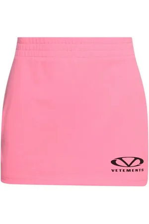 Vetements Falda corta con logo estampado
