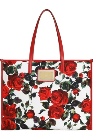 Dolce & Gabbana Bolsa de hombro grande con rosas estampadas