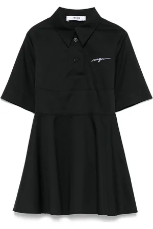 Msgm Vestido con logo bordado
