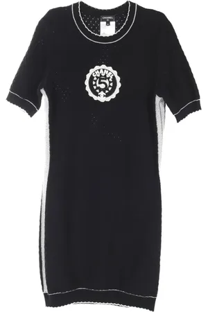 CHANEL Vestido Nº5 tejido en intarsia 1986-1988