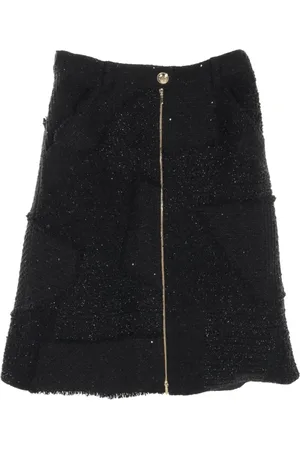 CHANEL Falda corta de tweed 1986-1988