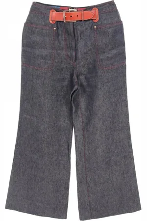 Hermès Jeans anchos con cinturón 2000