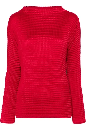 Issey Miyake Top Suede Like Pleats