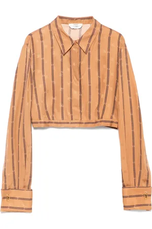 Fendi Camisa de seda con estampado Karligraphy