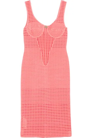 GENNY Vestido midi tejido de canalé