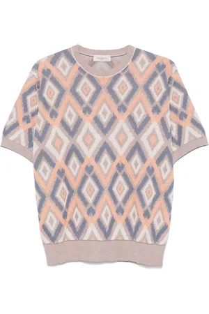 Piacenza Cashmere Playera con motivo en jacquard
