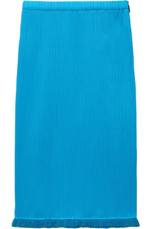 Msgm Falda midi tejida de canalé