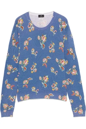 Etro Top con logo floral en jacquard
