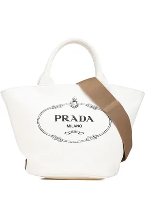 Prada 2010-2024 Small Canvas Canapa Shopping Tote satchel