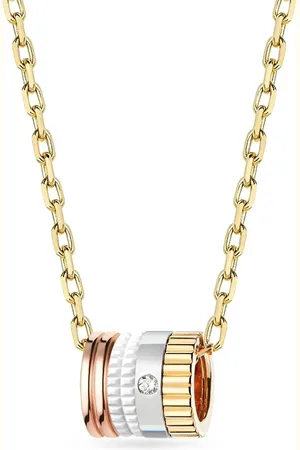 Boucheron Dije Quatre White Edition de anillo pequeño en oro blanco, amarillo y rosa de 18kt