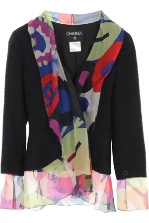 CHANEL Chamarra con ribete multicolor 1986-1988