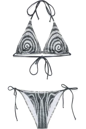 Jean Paul Gaultier Bikini con estampado de espiral
