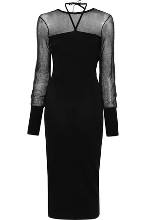 ANDREADAMO Vestido midi con diseño tejido