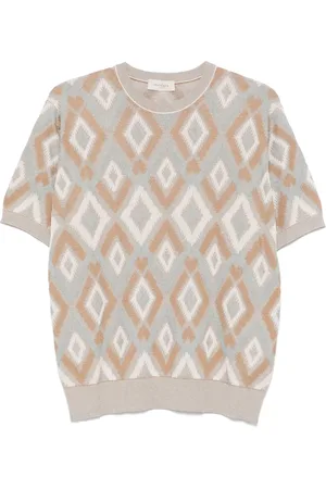 Piacenza Cashmere Playera con motivo en jacquard