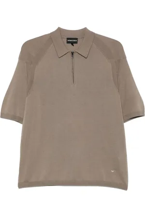 Emporio Armani Playera tipo polo de tejido fino