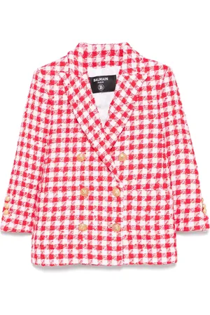 Balmain Blazer con motivo de cuadros gingham