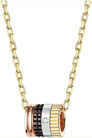 Boucheron Dije Quatre Classique de anillo pequeño en oro blanco, amarillo y rosa de 18kt