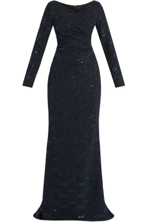 TALBOT RUNHOF Vestido largo con detalles de lentejuelas