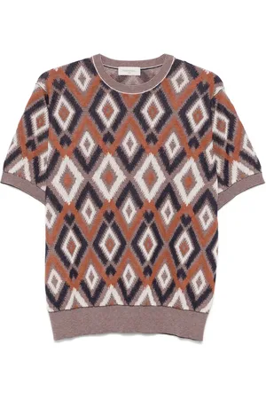 Piacenza Cashmere Playera con motivo en jacquard
