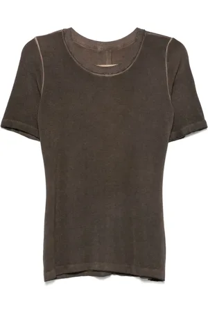 UMA WANG Playera de canalé fino