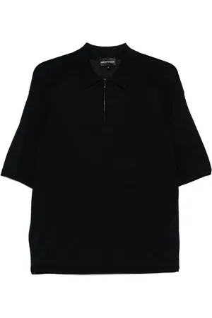 Emporio Armani Playera tipo polo de tejido fino