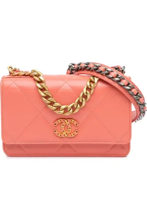 CHANEL Bolsa satchel Quilted Lambskin 19 Wallet on Chain 2020