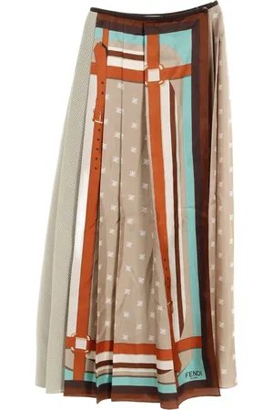 Fendi Falda midi con motivo de rayas 2010