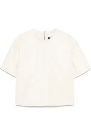arma leder Top con cuello halter