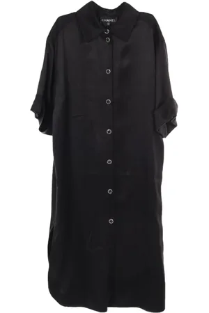 CHANEL Vestido camisero de seda 1986-1988