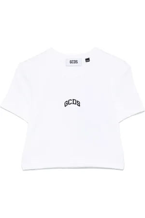 GCDS Playera corta con logo bordado