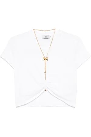Elisabetta Franchi Playera con detalle de moño