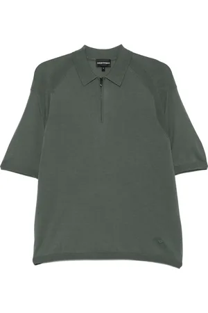 Emporio Armani Playera tipo polo de tejido fino