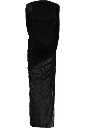 MUGLER Vestido de fiesta drapeado con espalda abierta