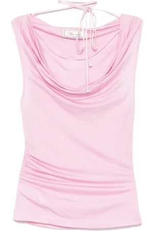 BLUMARINE Camiseta con cuello desbocado