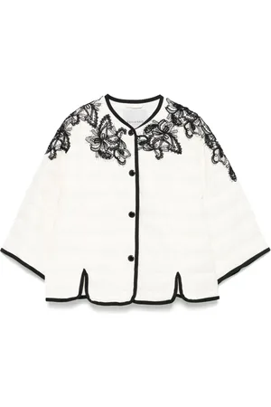 Ermanno Firenze Chamarra con encaje floral