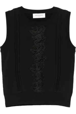 Ermanno Firenze Top con detalle de encaje