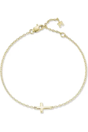 Mateo Pulsera Mini Cross en oro amarillo de 14kt